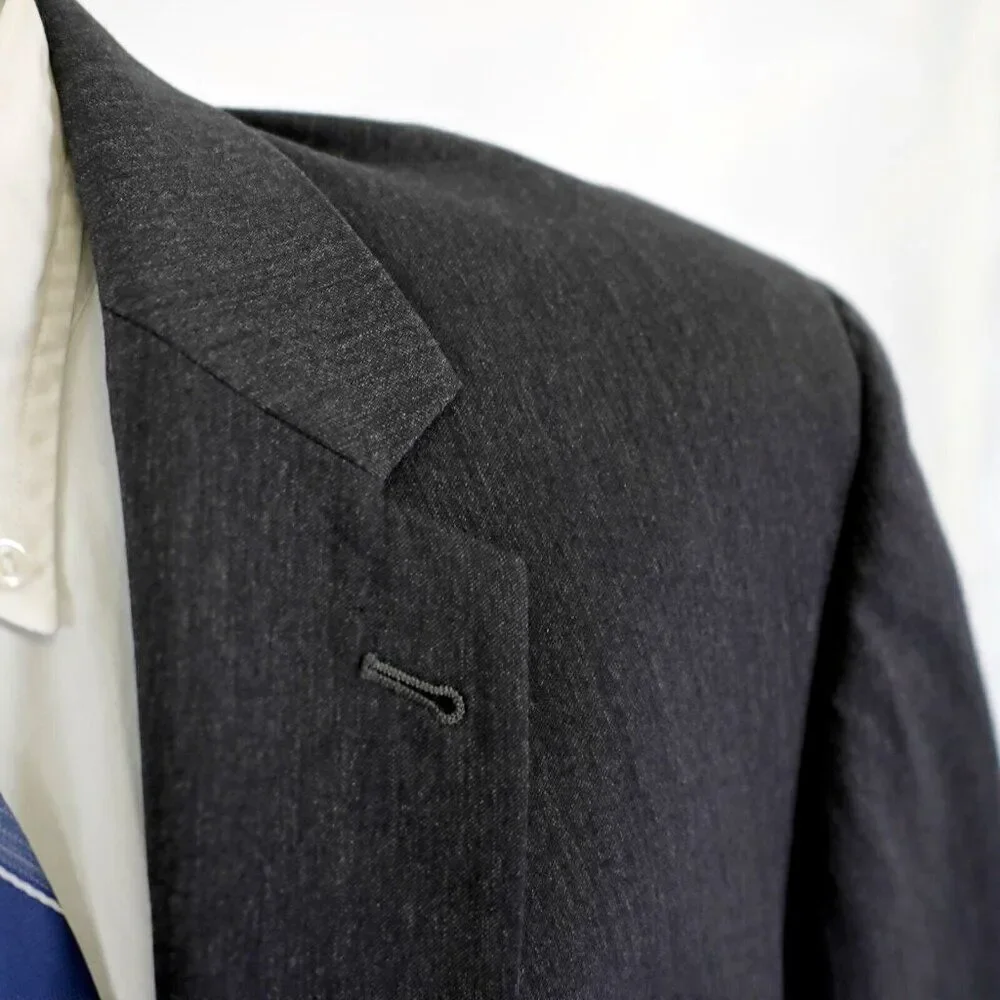 Jos A Bank Signature 42L / Slim 44L Gray Wool Suit Jacket 2 Button Padded Should